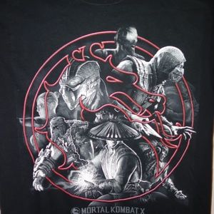 Mortal Kombat X Black‎ Short Sleeve Graphic T-shirt Mens Size M